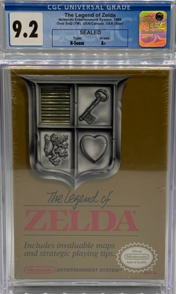 The Legend of Zelda Nintendo NES Oval SOQ Sealed New CGC 9.2 A+ Graded